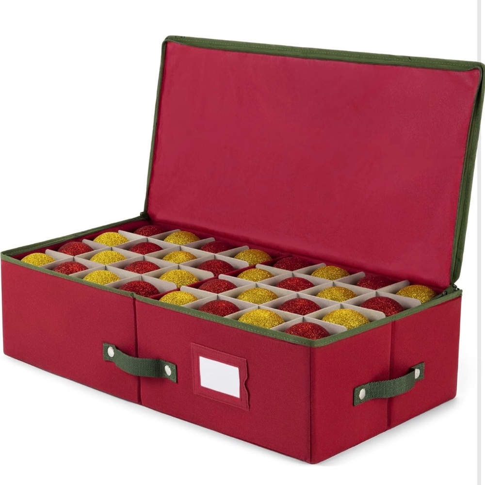 ZOBER Christmas Ornament Storage Stores 64 Ornaments 3 Inch Cube Compartments - Picture 2 of 8